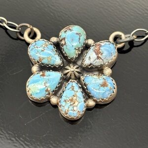 Genuine Golden Hills Sterling Cluster Necklace